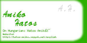 aniko hatos business card